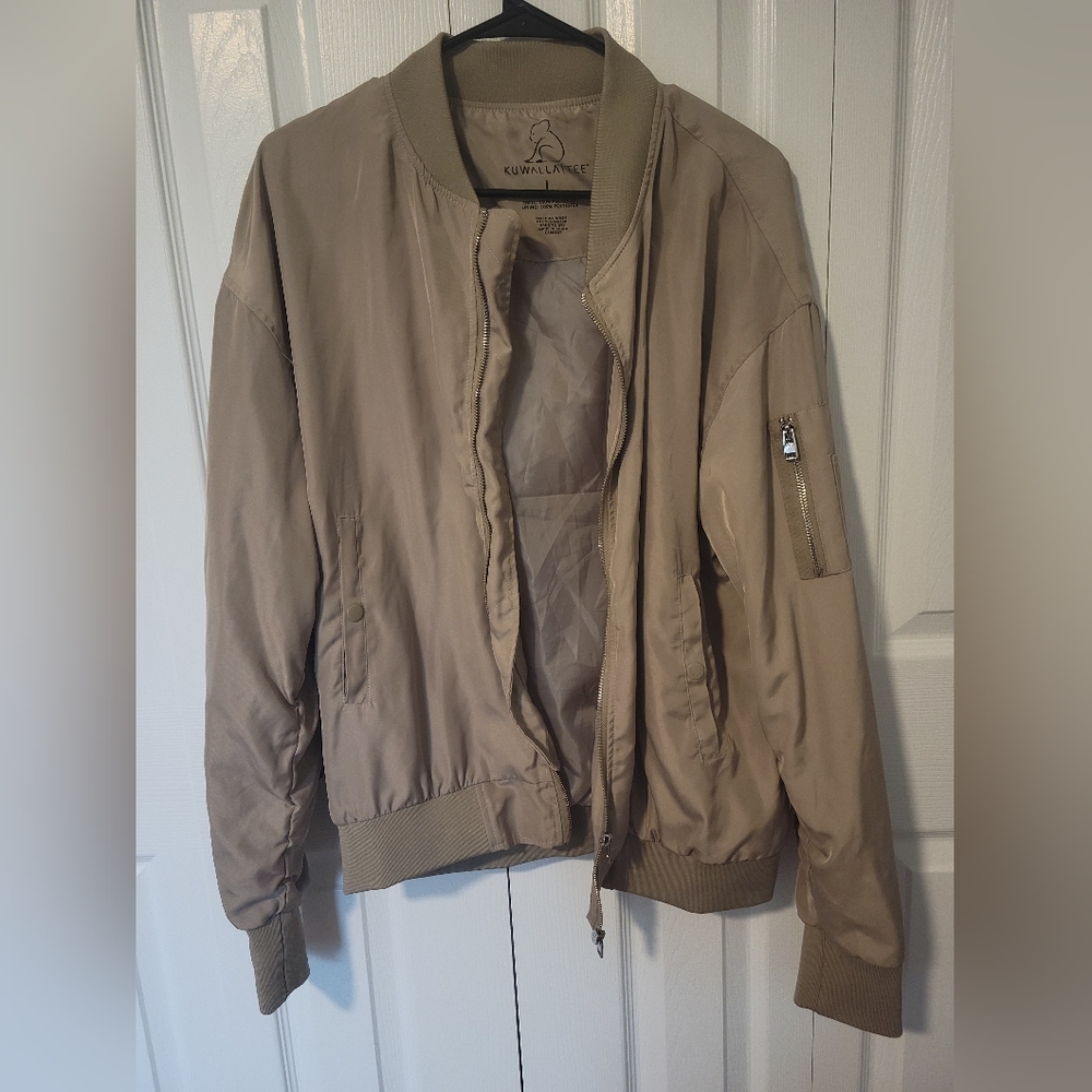 Koalla Tee Light Beige Bomber Jacket Large